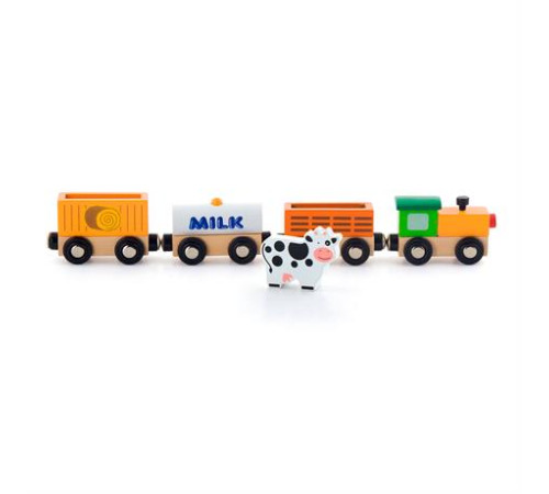 Набір для залізниці Viga Toys Поїзд-ферма (50821) Набір для залізниці Viga Toys Поїзд-ферма (50821)
