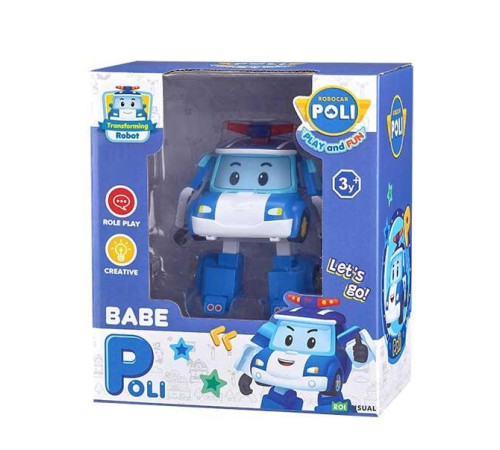 Машинка-трансформер дитяча Roi Visual Робокар малюк Полі