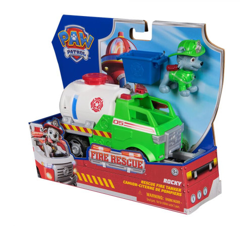 Машинка-трансформер дитяча Spin Master Пожежна рятувальна місія з водієм Роккі