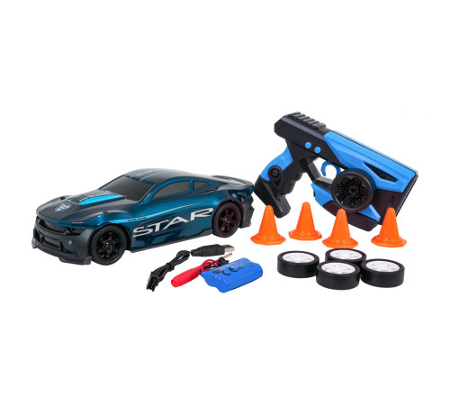 Дитяча машинка Ramiz Star 33638 на дистанційному керуванні, чорно-синя