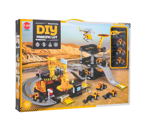 Дитячий іграшковий паркінг та будівельний майданчик Ramiz 1294B + машинки