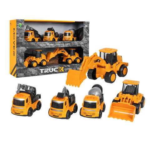 Дитячі будівельні машинки Ramiz 2621-3, жовто-чорні