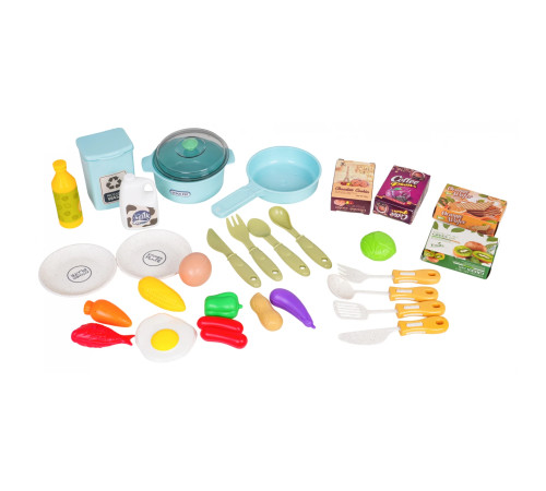 Дитяча кухня з функцією світла, звуку та аксесуарами Ramiz ZDZ.BD8022 38 ел. блакитна