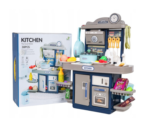 Дитяча кухня з функцією світла, звуку та аксесуарами Ramiz ZDZ.BD8022 38 ел. блакитна