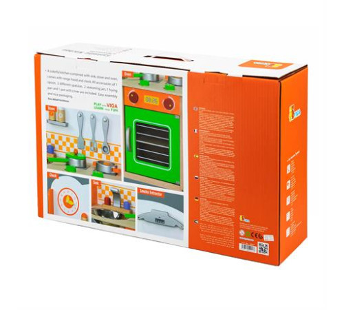 Дитяча кухня Viga Toys з дерева з посудом (50957FSC) Дитяча кухня Viga Toys з дерева з посудом (50957FSC)