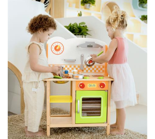 Дитяча кухня Viga Toys з дерева з посудом (50957FSC) Дитяча кухня Viga Toys з дерева з посудом (50957FSC)