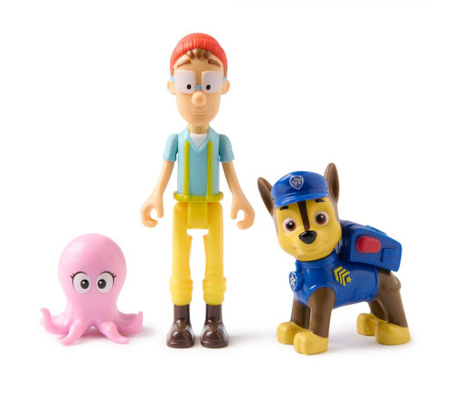 Фігурки Spin Master Цуценяти-рятівника Гонщика, капітана Палтуса та восьминога "Щенячий патруль"