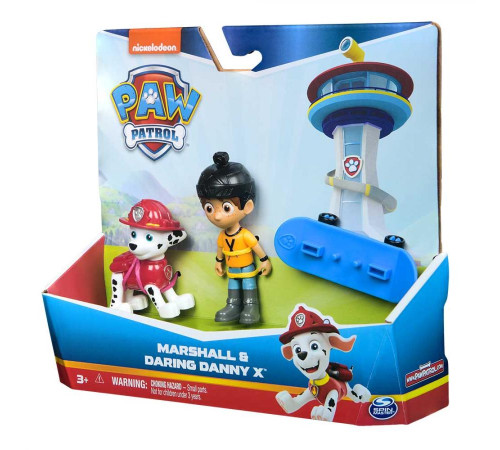 Фігурки Spin Master Цуценяти-рятівника Маршала та Сміливого Денні на скейті "Щенячий патруль"