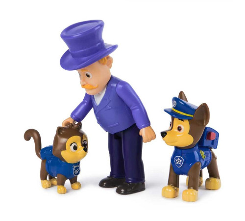 Фігурки Spin Master Цуценяти-рятівника Гонщика, мера Гамдінґера та кота "Щенячий патруль"