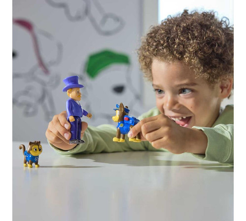 Фігурки Spin Master Цуценяти-рятівника Гонщика, мера Гамдінґера та кота "Щенячий патруль"