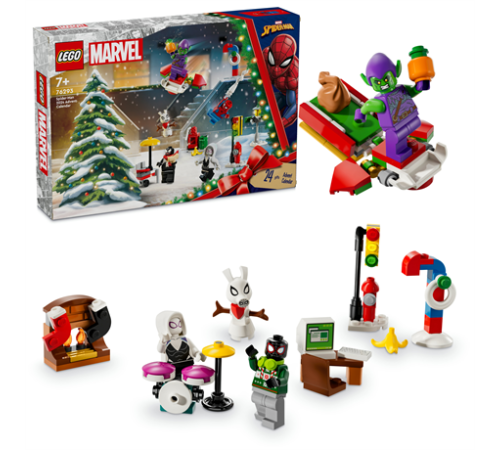 Новорічний адвент-календар 2024 LEGO Marvel Людина-павук 246 деталей (76293) Новорічний адвент-календар 2024 LEGO Marvel Людина-павук 246 деталей (76293)