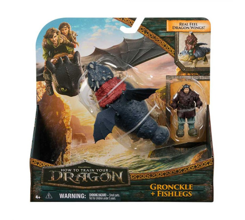Фігурки Spin Master Дракон Громило Гронкл та вершник Рибонінг, "Як приборкати дракона"