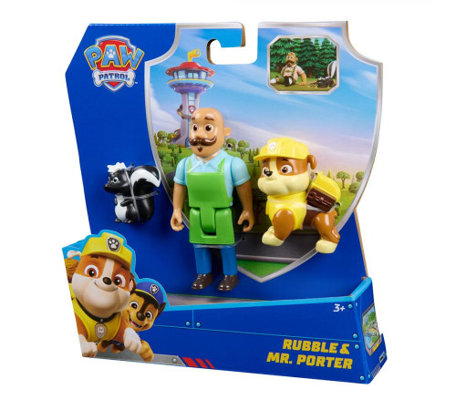 Фігурки Spin Master Цуценя-рятівник Кремеза, містера Портера та скунс "Щенячий патруль"