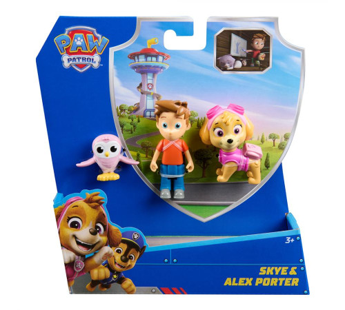 Фігурки Spin Master Цуценя-рятівник Скай, Алекса Портера та сови "Щенячий патруль"