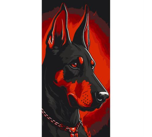 Картина за номерами ArtCraft Доберман 40х80 см (11522-AC) Картина за номерами ArtCraft Доберман 40х80 см (11522-AC)