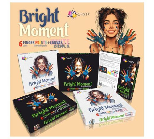 Набір для творчості ArtCraft Яскрава мить чорне полотно (5030-AC)