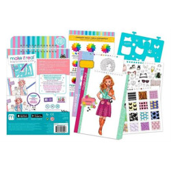 Блокнот з трафаретами Make it Real для модних колекцій Мила кішечка (MR3204)