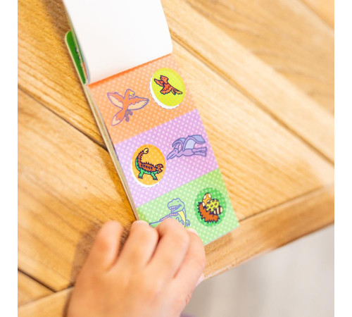 Дитячий мініблокнот Spin Master З наліпками для штампу Динозавтри Melissa and Doug. Sticker WOW