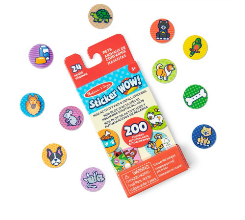 Дитячий мініблокнот Spin Master З наліпками для штампу Улюбленці Melissa and Doug. Sticker WOW