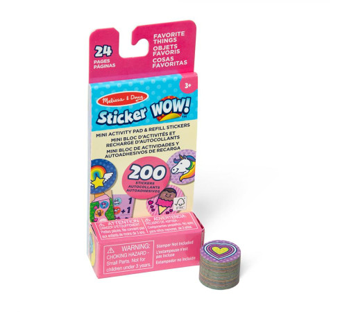 Дитячий мініблокнот Spin Master З наліпками для штампу Улюблені речі Melissa and Doug. Sticker WOW