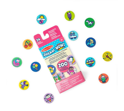 Дитячий мініблокнот Spin Master З наліпками для штампу Улюблені речі Melissa and Doug. Sticker WOW