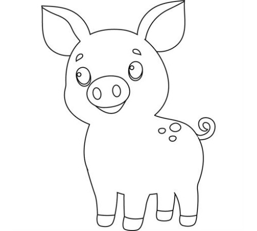 Дитяча розмальовка ArtCraft Поросятко 25х30 см (15110-AC)