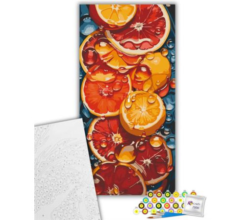 Картина за номерами ArtCraft Соковитий цитрус 40х80 см (13091-AC)