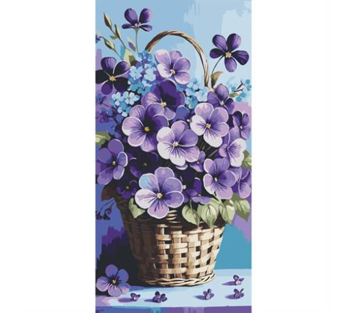 Картина за номерами ArtCraft Фіалки в кошику 40х80 см (13089-AC) Картина за номерами ArtCraft Фіалки в кошику 40х80 см (13089-AC)