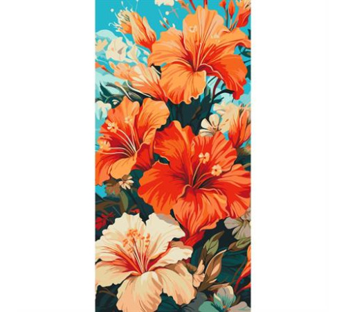 Картина за номерами ArtCraft Гібіскус 40х80 см (13073-AC)