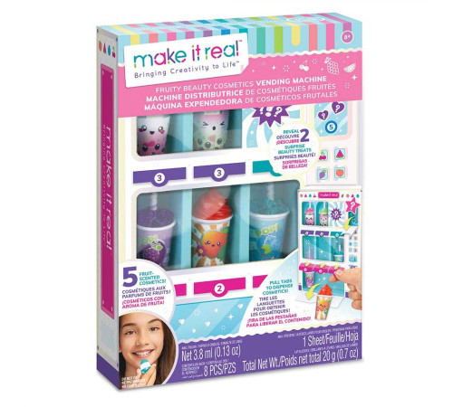 Дитячий набір блисків для губ Make it Real Автомат з фруктовими коктeйлями
