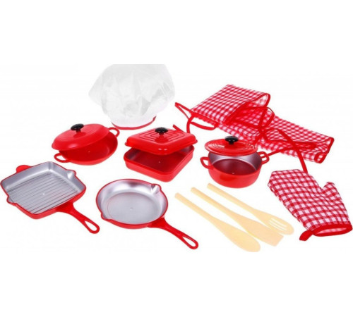 Дитячий набір Red little Chef 3+ Костюм кухаря + Каструлі + Аксесуари 14 шт. Дитячий набір Red little Chef 3+ Костюм кухаря + Каструлі + Аксесуари 14 шт.
