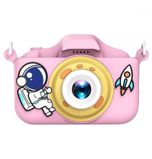 Фотокамера дитяча PRC HD dual Астронавт рожева