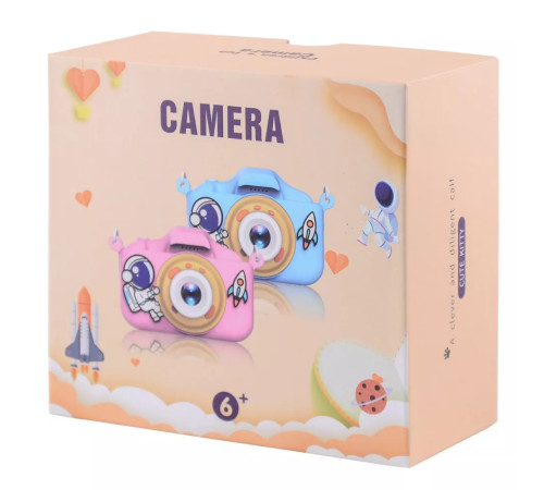 Фотокамера дитяча PRC HD dual Астронавт рожева