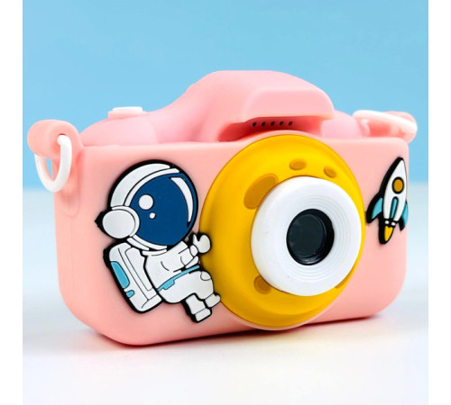 Фотокамера дитяча PRC HD dual Астронавт рожева