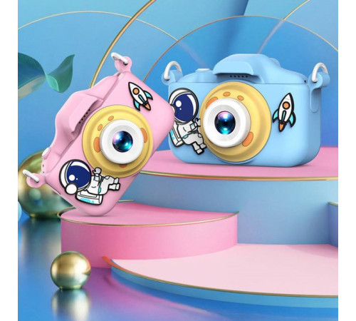 Фотокамера дитяча PRC HD dual Астронавт рожева