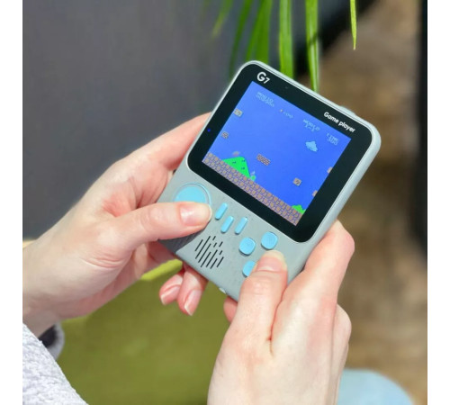 Консоль ігрова Game Box G7 3,5 дюйма 500 мАг блакитна