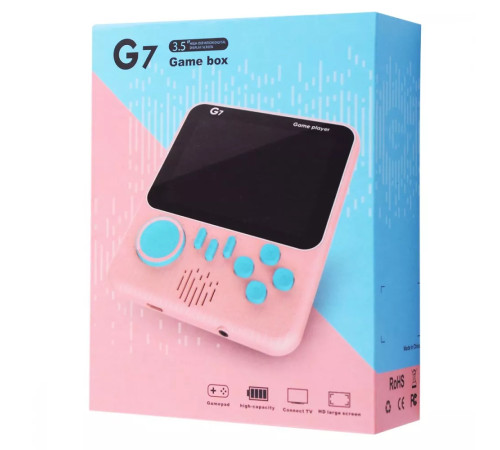 Консоль ігрова Game Box G7 3,5 дюйма 500 мАг рожева