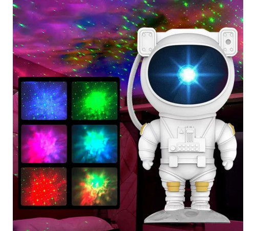 Нічник-проектор зоряного неба PRC Astronaut 1500 mAh білий