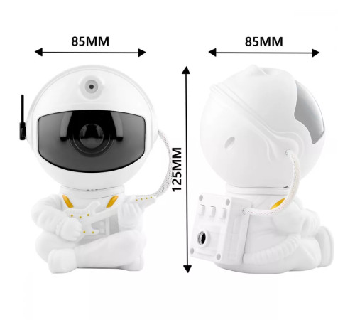 Нічник-проектор зоряного неба PRC Astronaut Guitarist білий