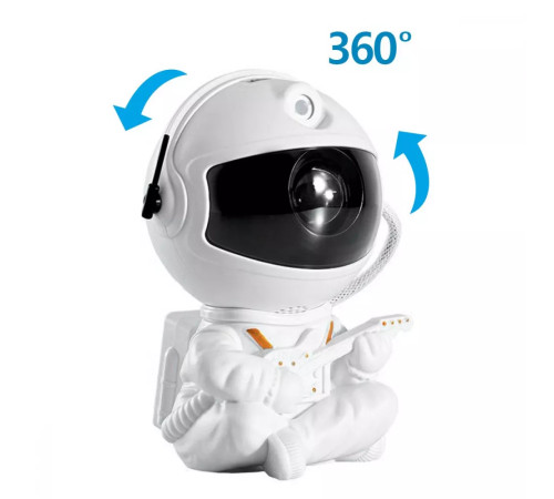 Нічник-проектор зоряного неба PRC Astronaut Guitarist білий