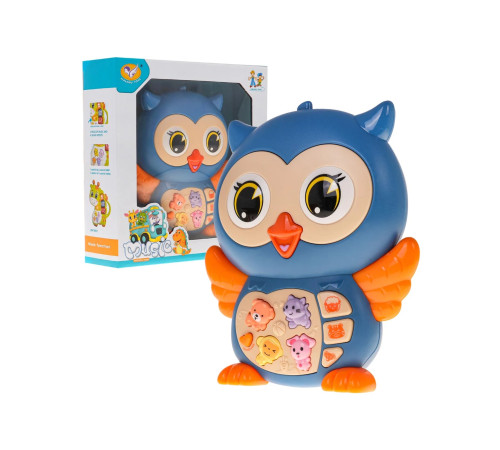 Інтерактивна іграшка Ramiz 855-101A Сова, блакитна