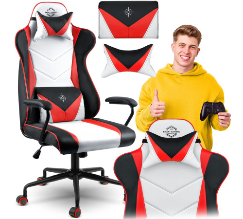 Крісло ігрове Sofotel Miss Fortune 2593 біло-червоне