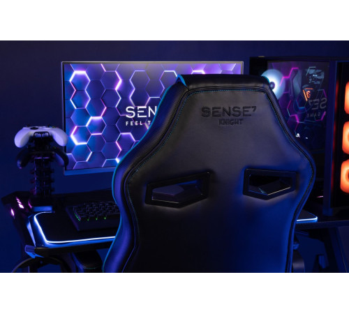 Ігрове крісло SENSE7 Knight чорно-синій Ігрове крісло SENSE7 Knight чорно-синій