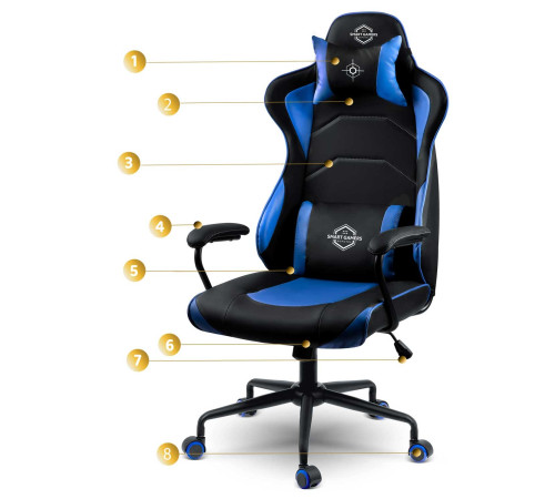 Крісло ігрове Sofotel Yasuo 2591 синє