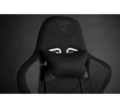 Ігрове крісло SENSE7 Spellcaster, чорно-сіра тканина Ігрове крісло SENSE7 Spellcaster, чорно-сіра тканина
