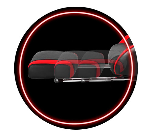 Крісло ігрове Sofotel Cerber чорно-червоне