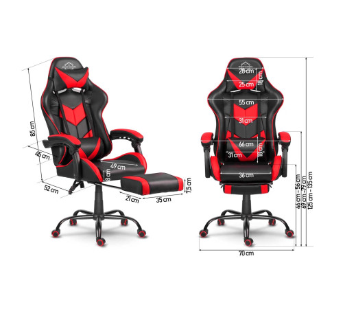 Крісло ігрове Sofotel Cerber чорно-червоне