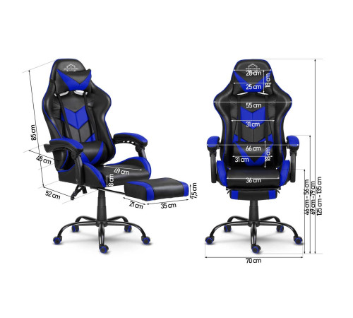 Крісло ігрове Sofotel Cerber чорно-синє