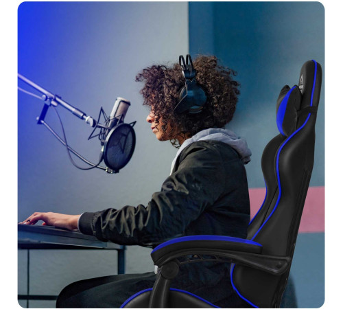 Крісло ігрове Sofotel Cerber чорно-синє