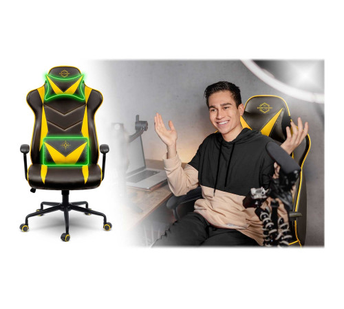 Крісло ігрове Sofotel Blitzcrank 2592 жовте